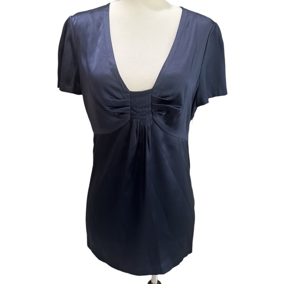 Banana Republic Tops - Elegant Navy Blue Women's Top Banana Republic Silk Womens Blouse Stretch